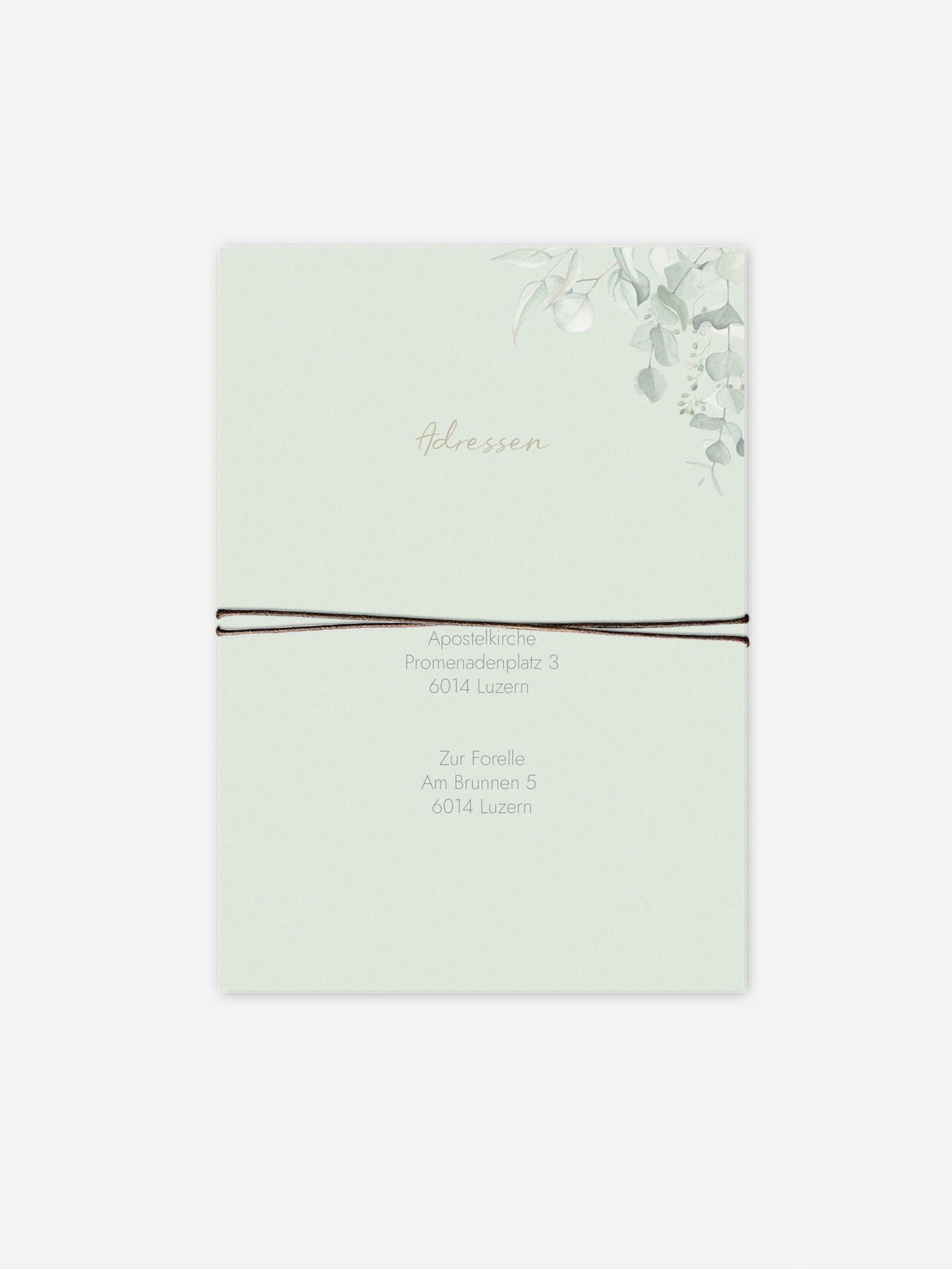 Hochzeitseinladung Soft Greenery