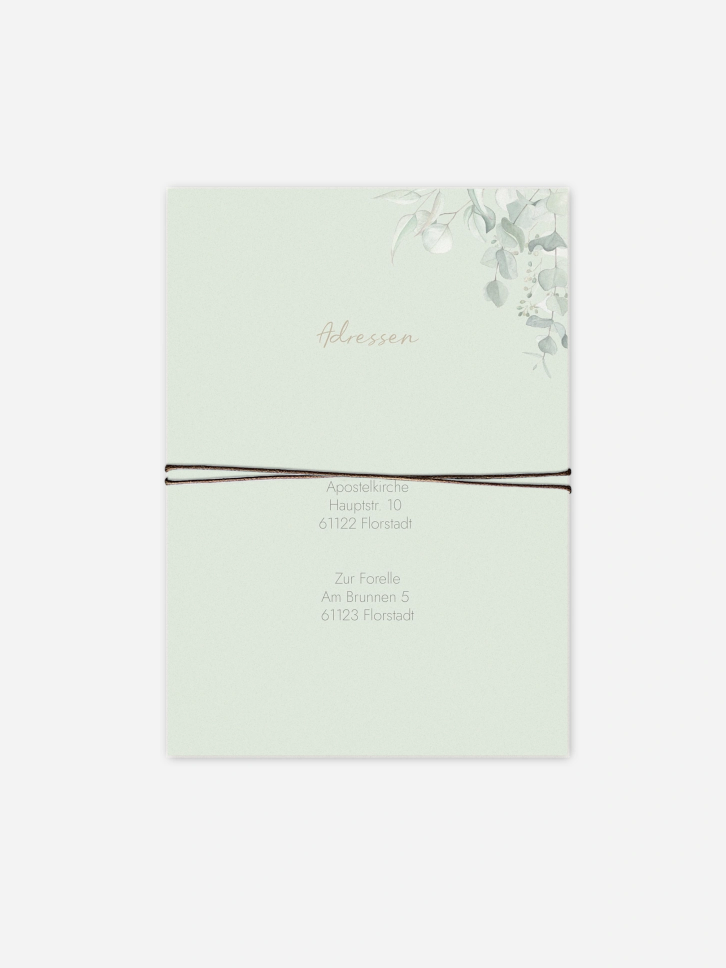 Hochzeitseinladung Soft Greenery