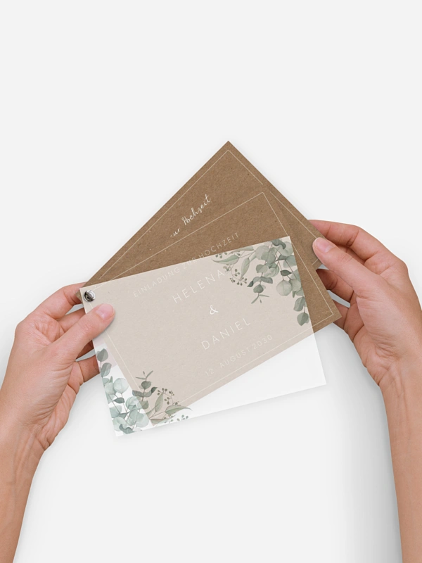 Hochzeitseinladung Soft Greenery