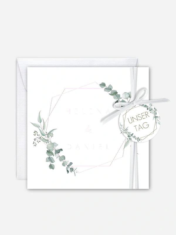 Hochzeitseinladung Soft Greenery