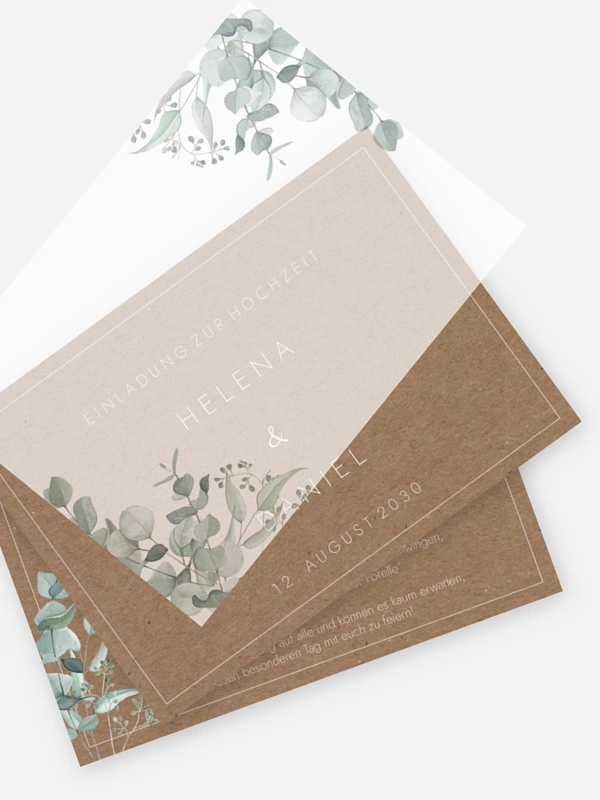 Hochzeitseinladung Soft Greenery