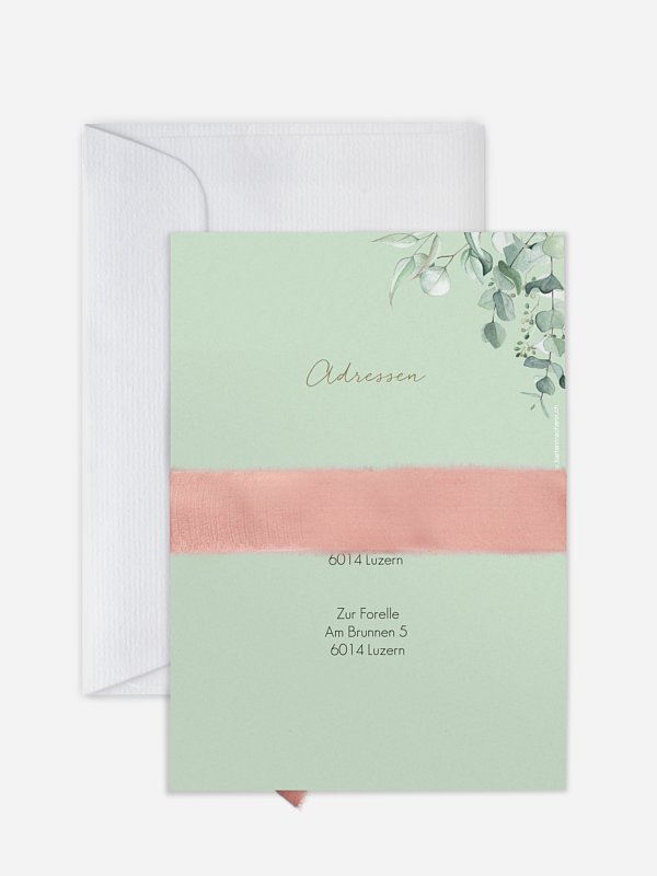 Hochzeitseinladung Soft Greenery