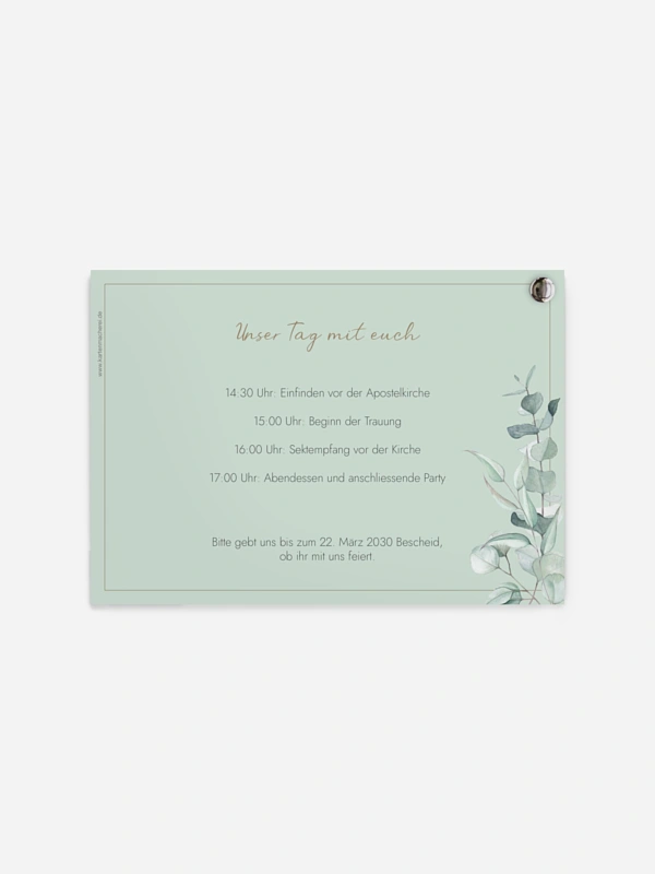 Hochzeitseinladung Soft Greenery