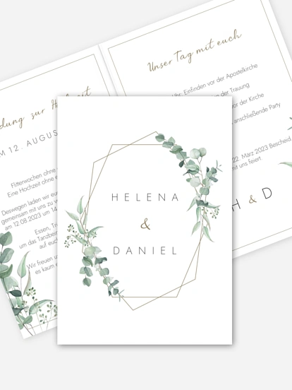 Hochzeitseinladung Soft Greenery