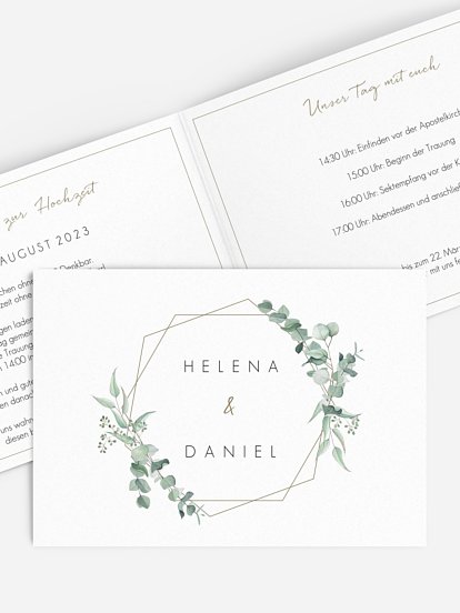 Hochzeitseinladung Soft Greenery