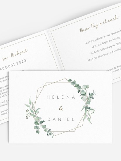 Hochzeitseinladung Soft Greenery