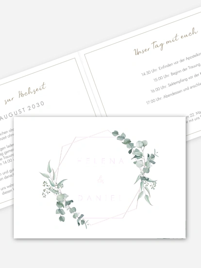 Hochzeitseinladung Soft Greenery