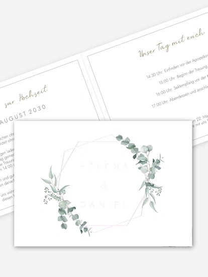 Hochzeitseinladung Soft Greenery