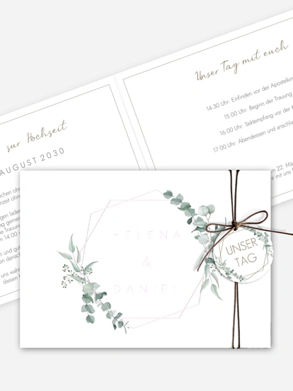 Hochzeitseinladung Soft Greenery