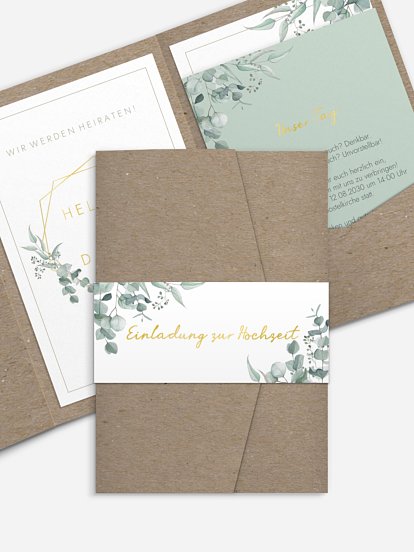 Hochzeitseinladung Soft Greenery