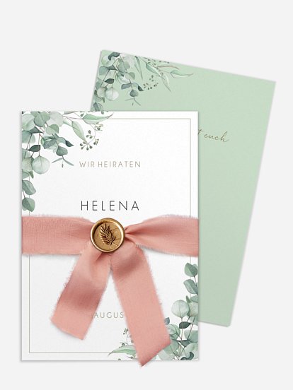 Hochzeitseinladung Soft Greenery