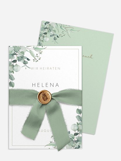 Hochzeitseinladung Soft Greenery