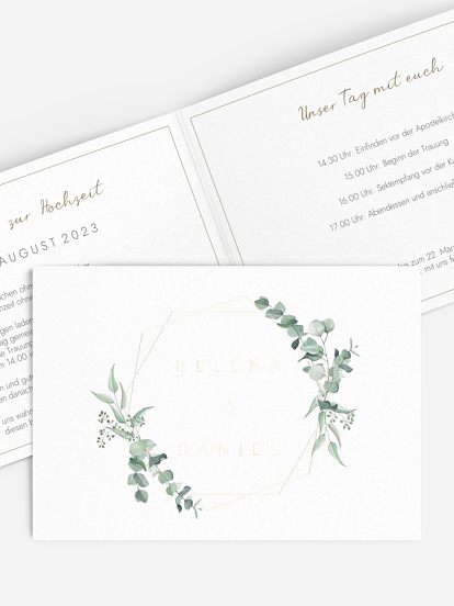 Hochzeitseinladung Soft Greenery