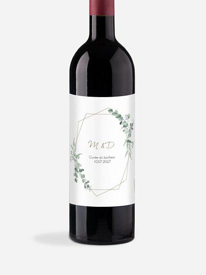 Étiquette bouteille Soft Greenery