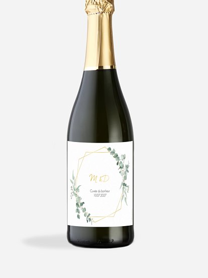 Étiquette bouteille Soft Greenery