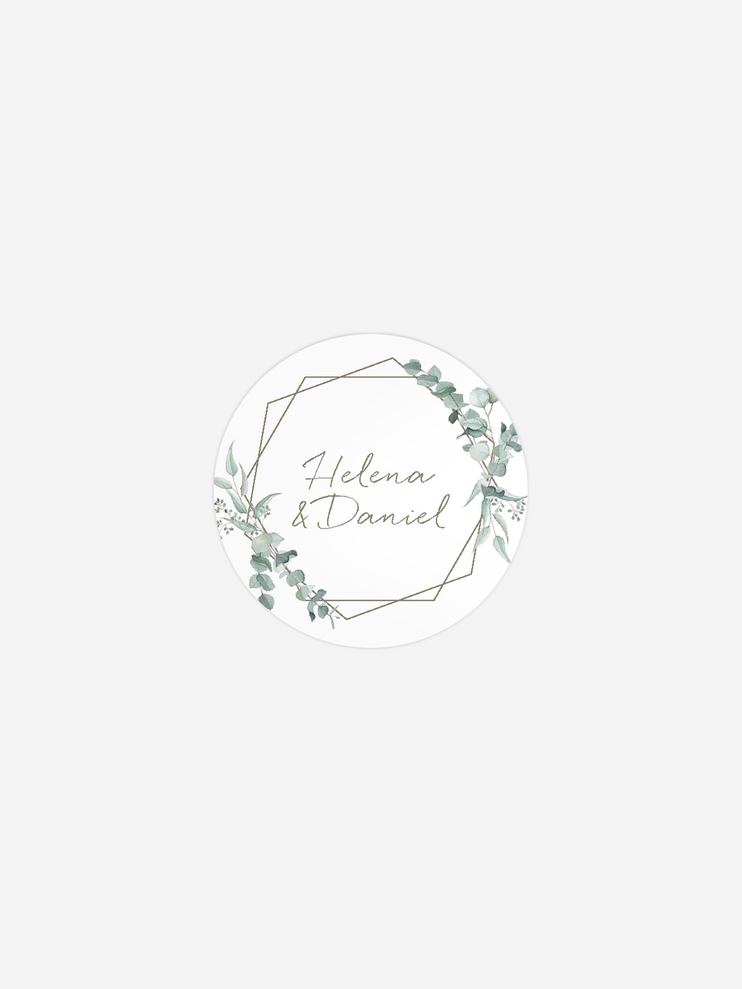 Geschenkaufkleber Hochzeit Soft Greenery