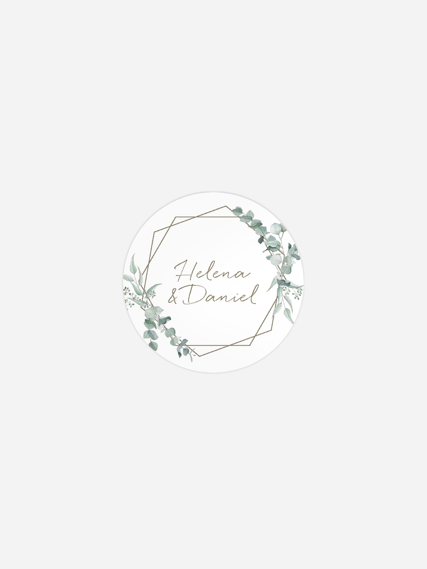 Geschenkaufkleber Hochzeit Soft Greenery