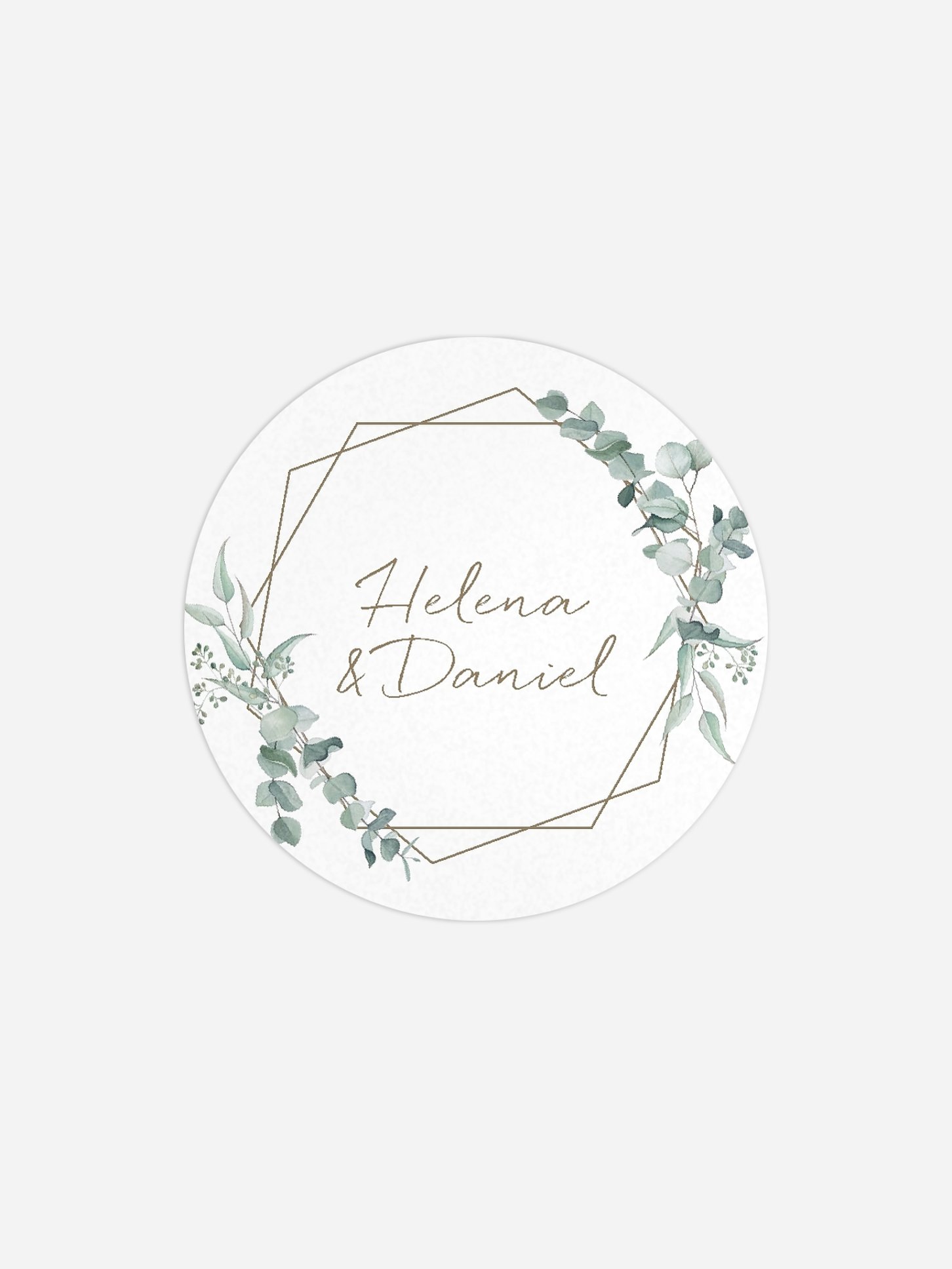 Geschenkaufkleber Hochzeit Soft Greenery