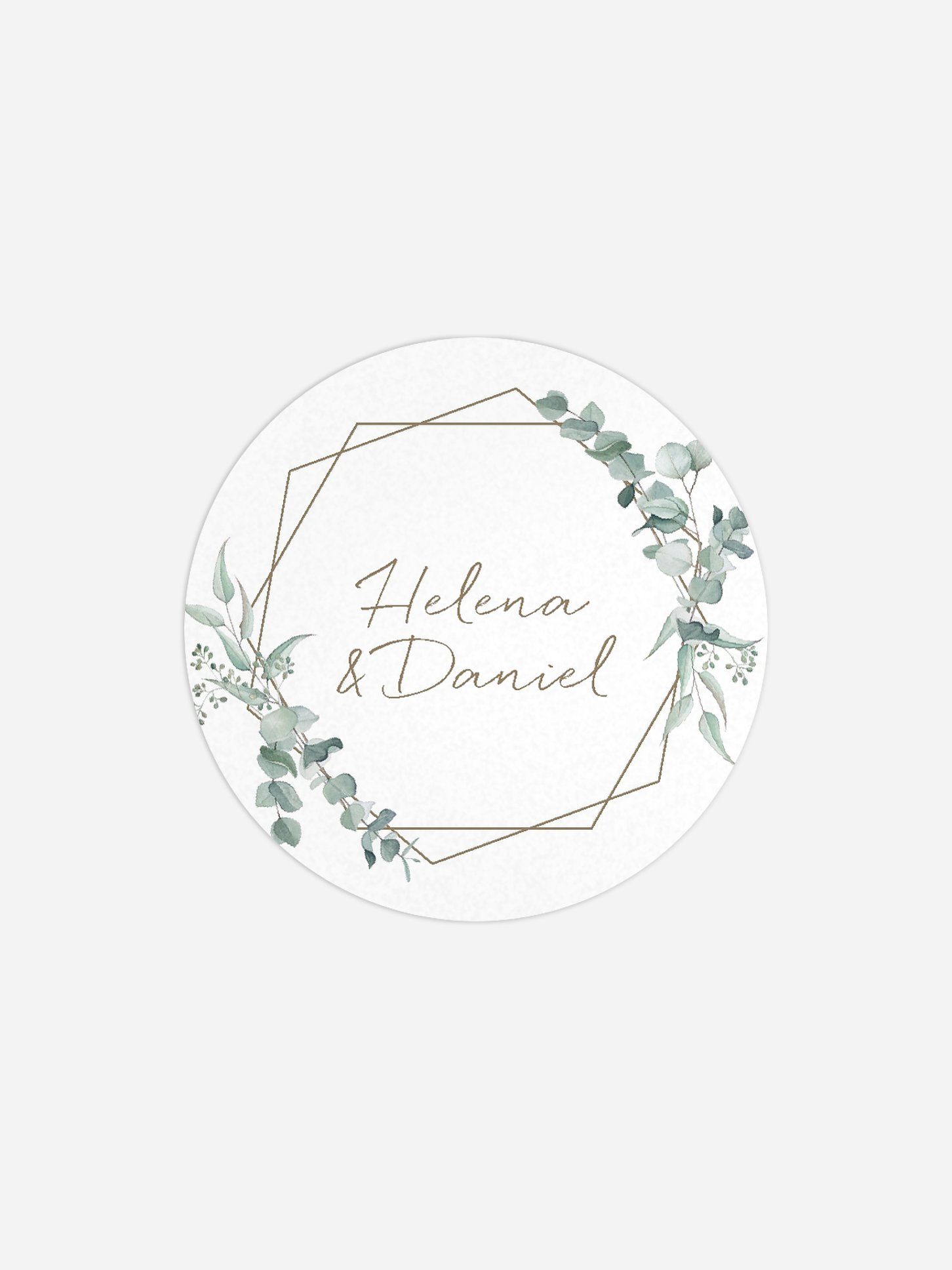 Geschenkaufkleber Hochzeit Soft Greenery