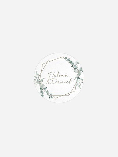 Geschenkaufkleber Hochzeit Soft Greenery
