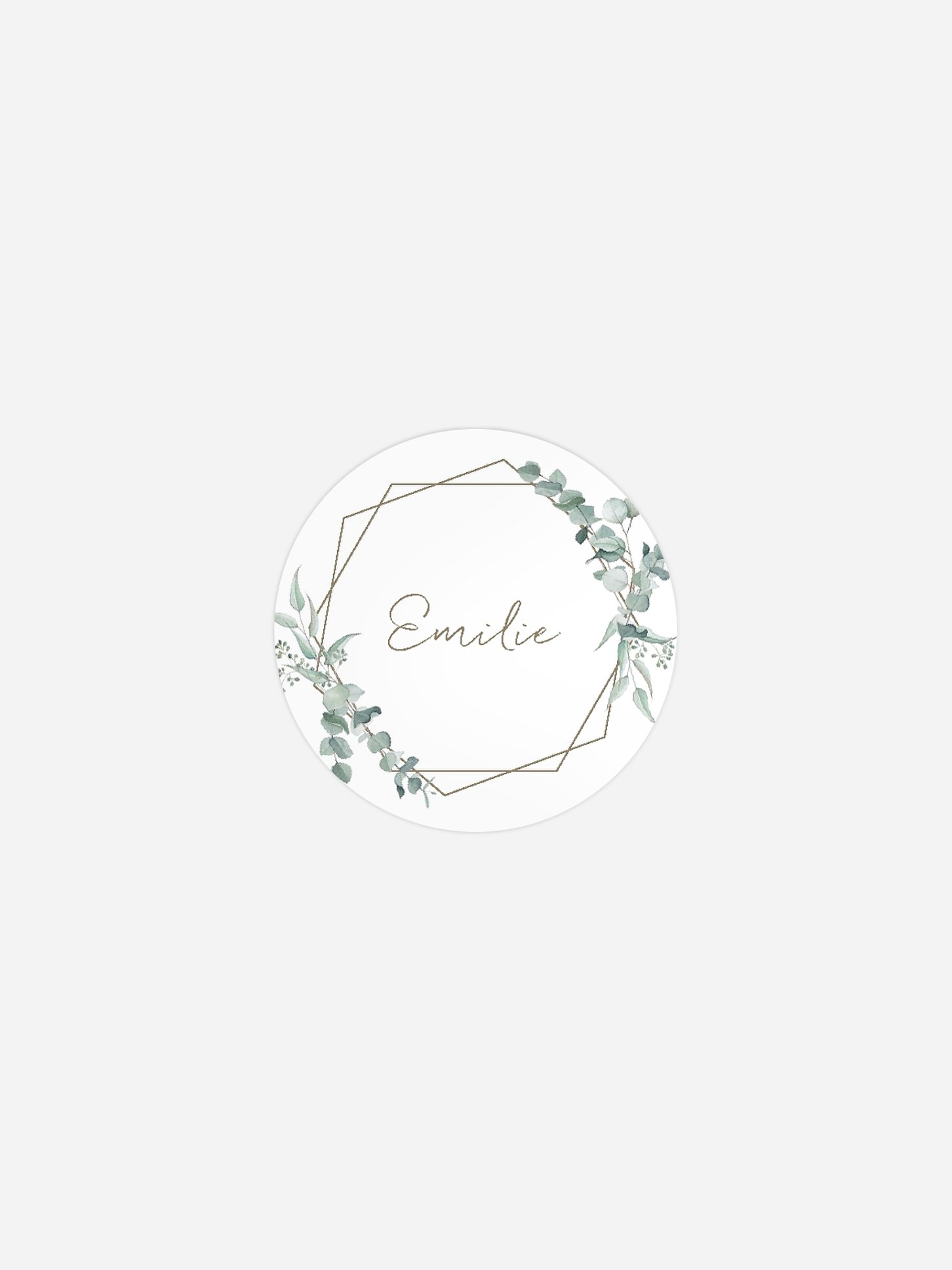 Étiquette cadeau individuelle Soft Greenery