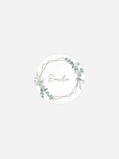 Étiquette cadeau individuelle Soft Greenery