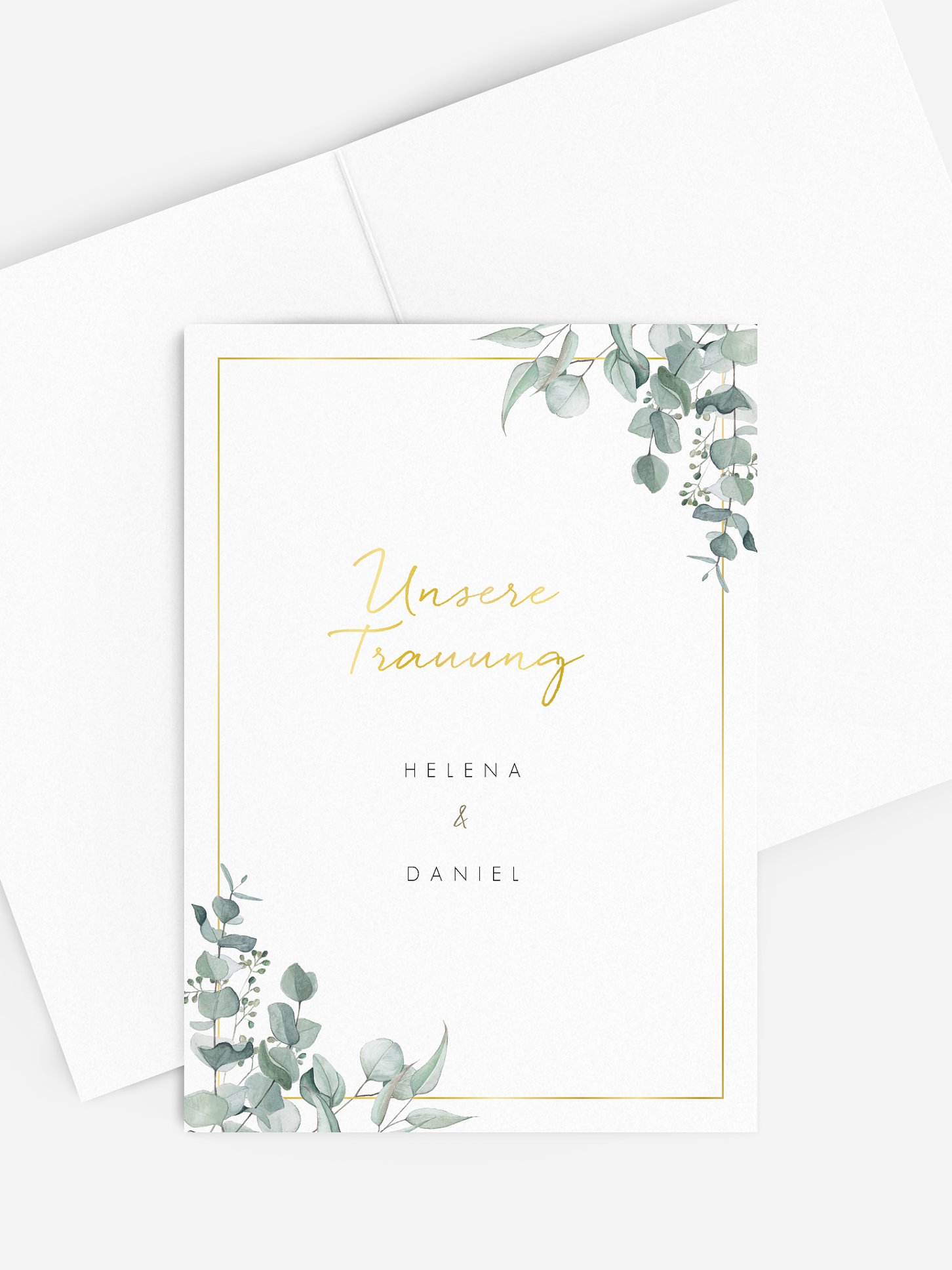 Kirchenheft Hochzeit Soft Greenery