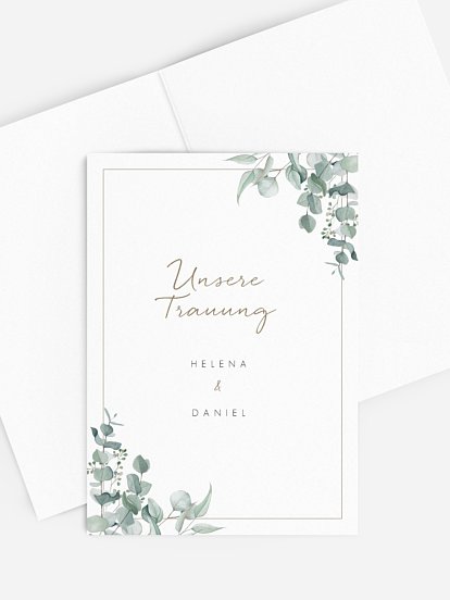 Kirchenheft Hochzeit Soft Greenery