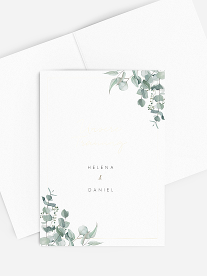 Kirchenheft Hochzeit Soft Greenery