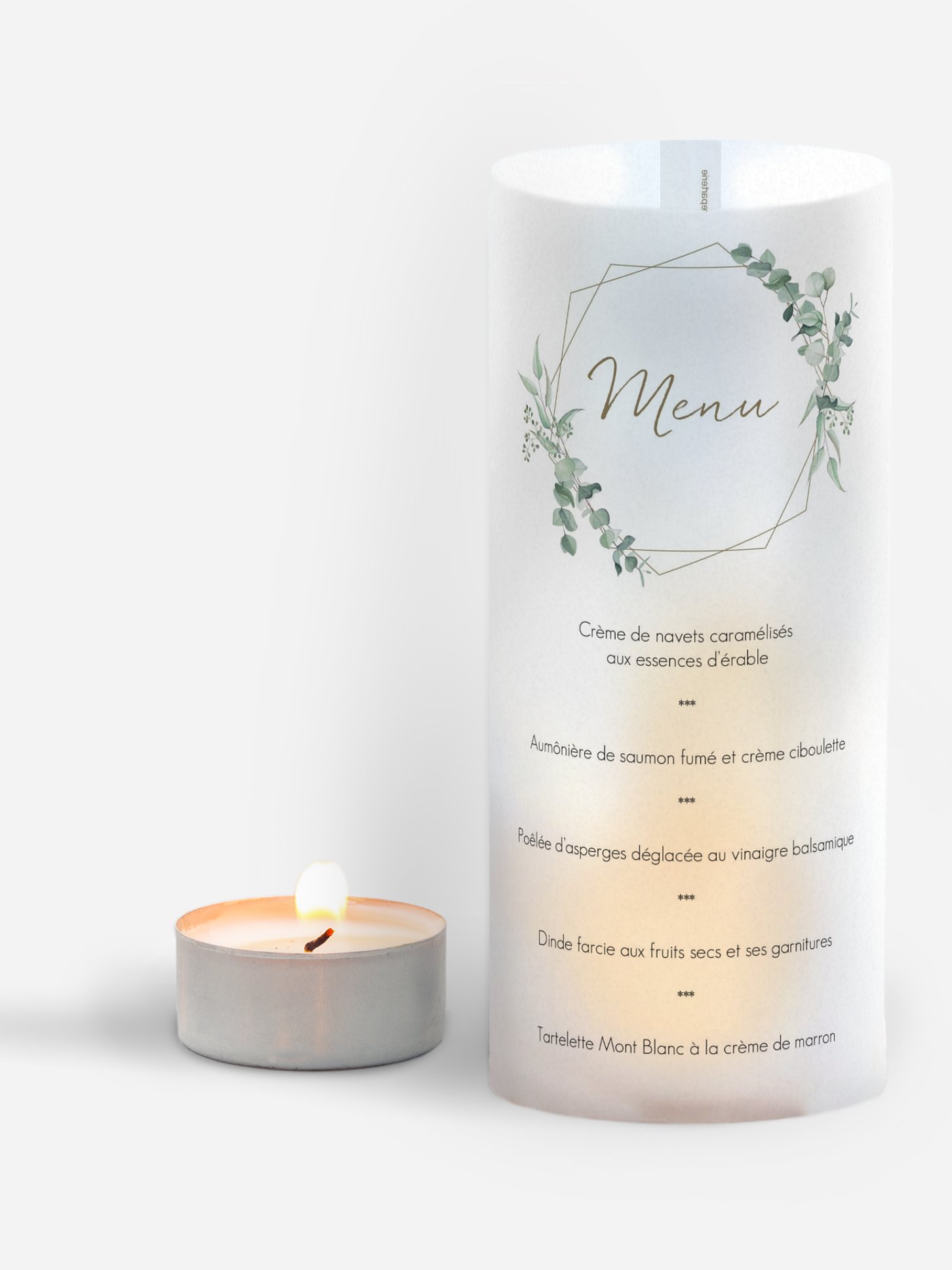 Menu mariage Soft Greenery