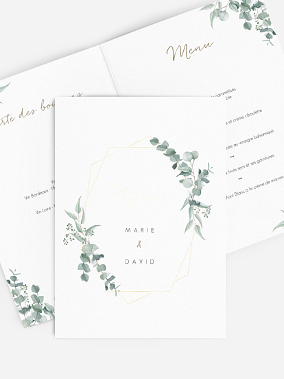 Menu De Mariage A Personnaliser Faireparterie