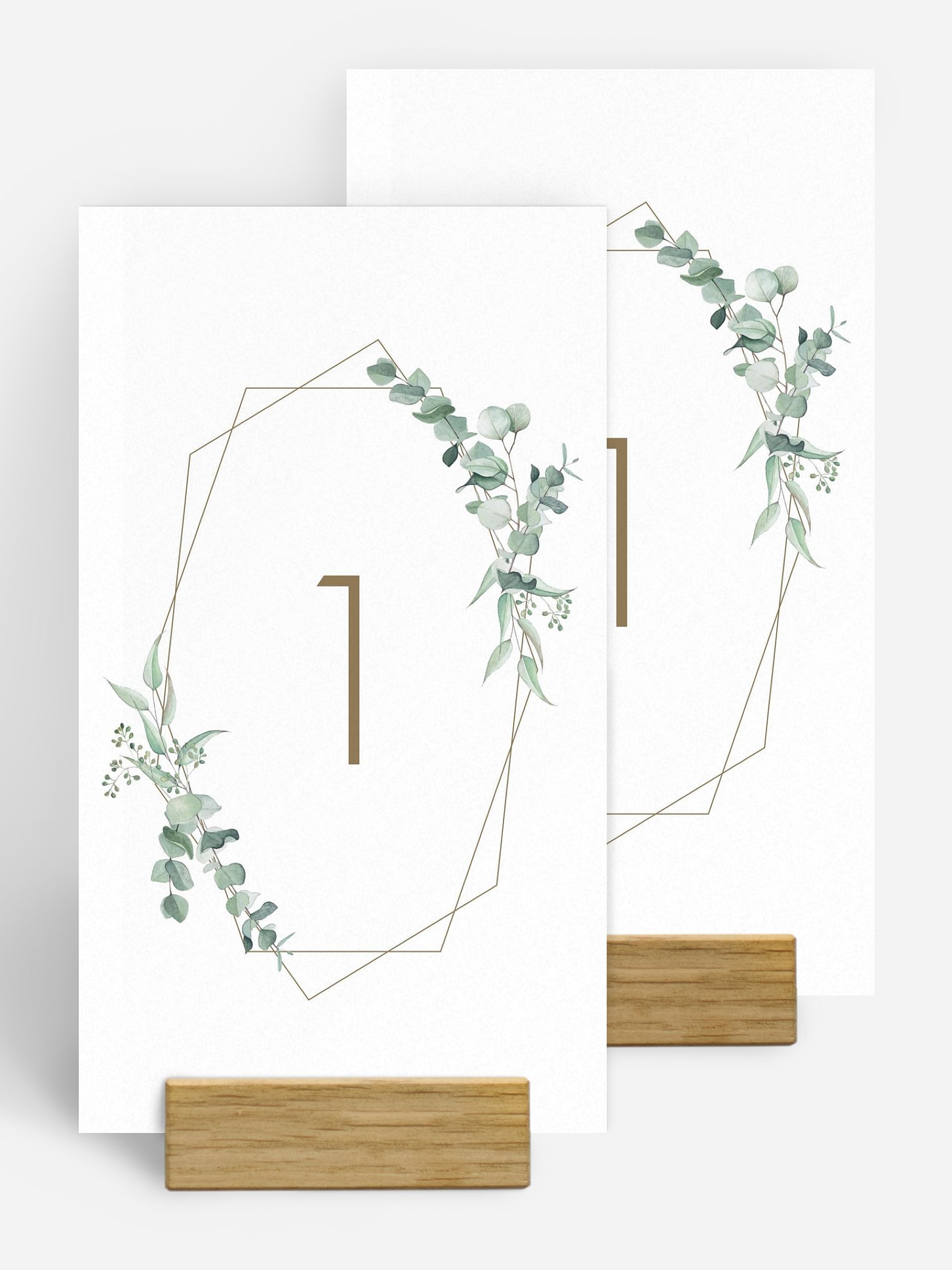 Numéro de table mariage Soft Greenery