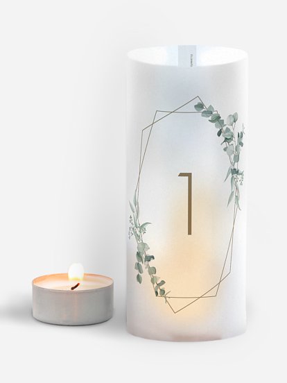 Tischnummer Soft Greenery
