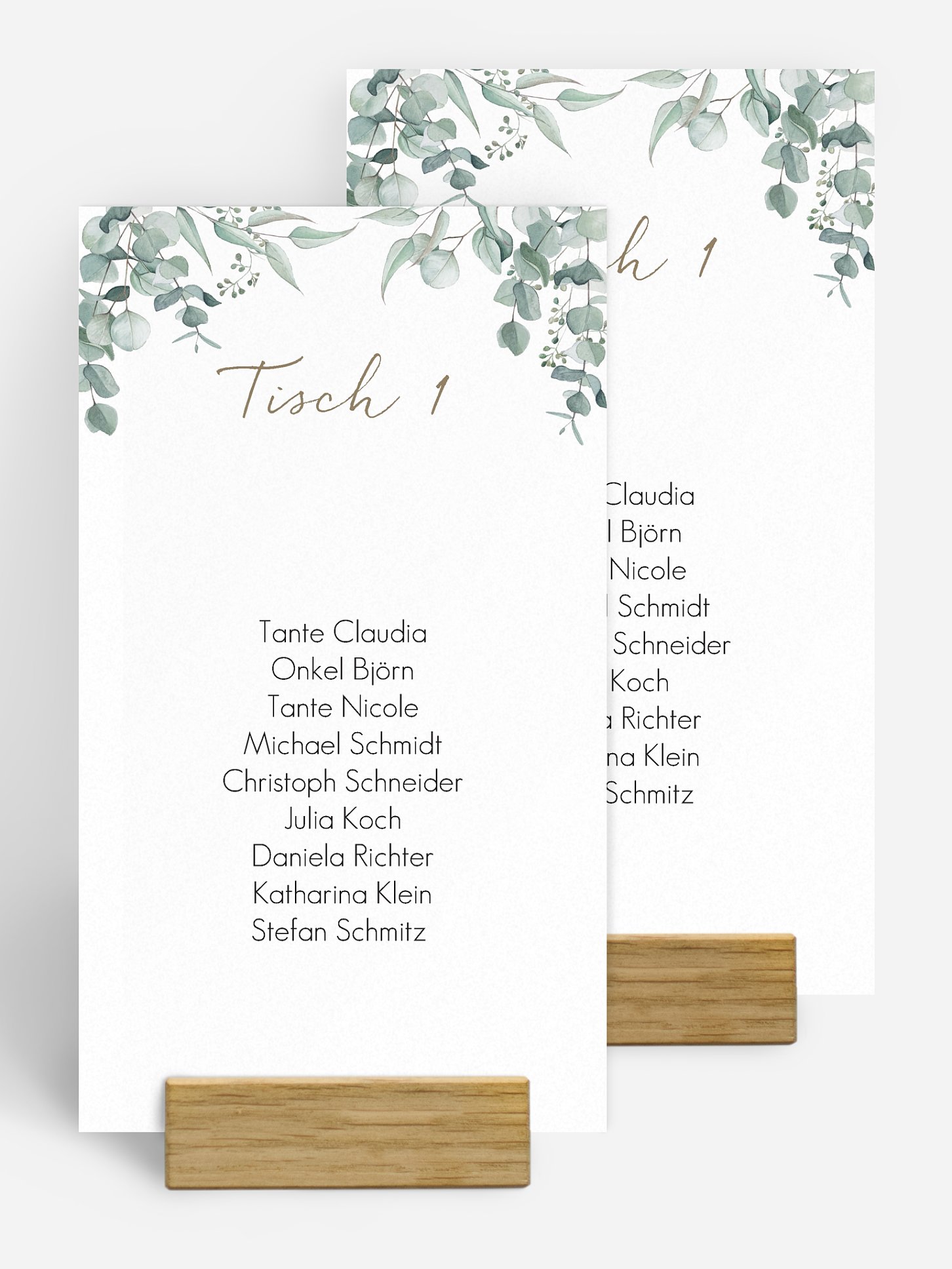 Gruppentischkarte Soft Greenery