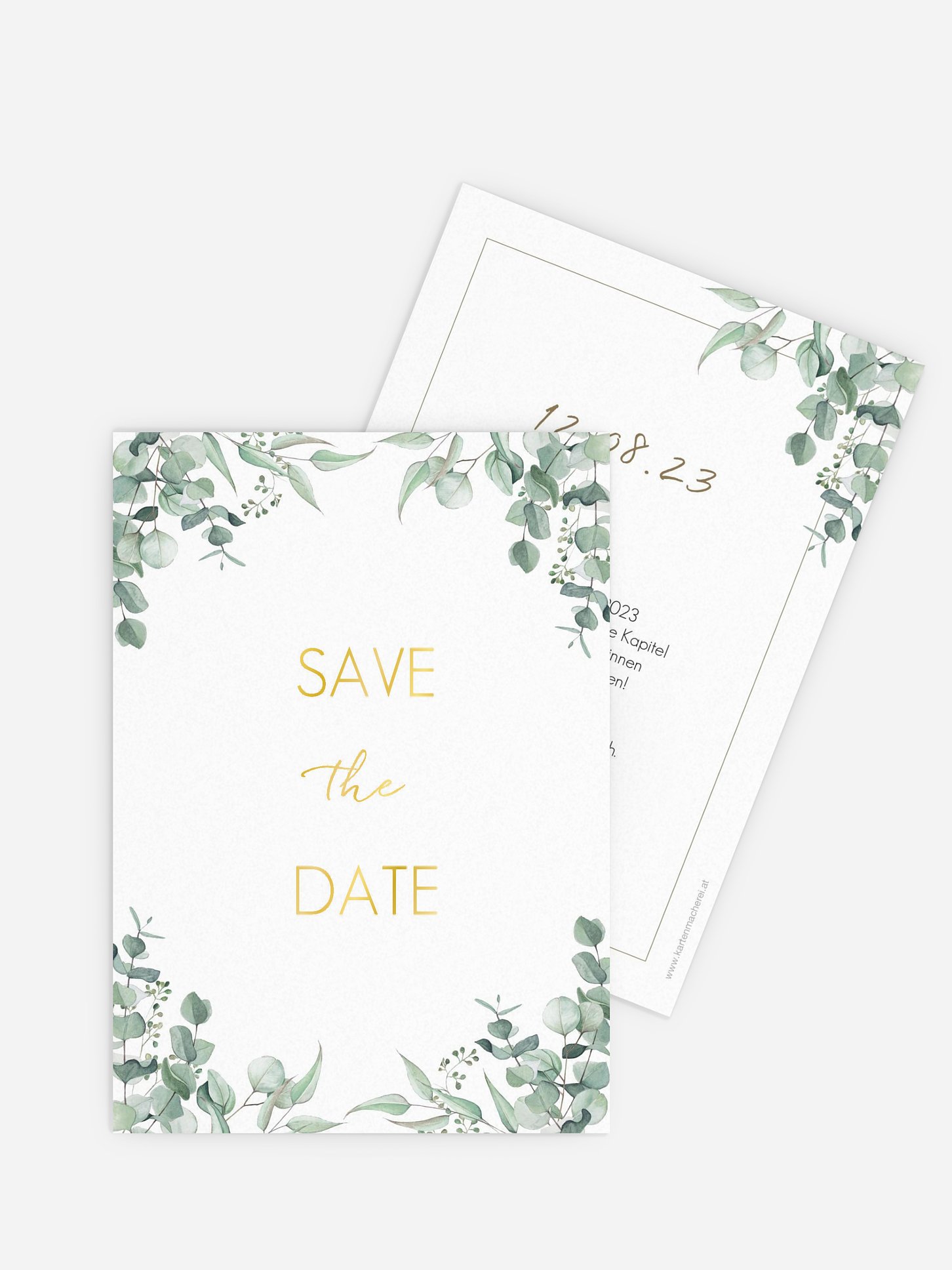 Save-the-Date Karte Soft Greenery