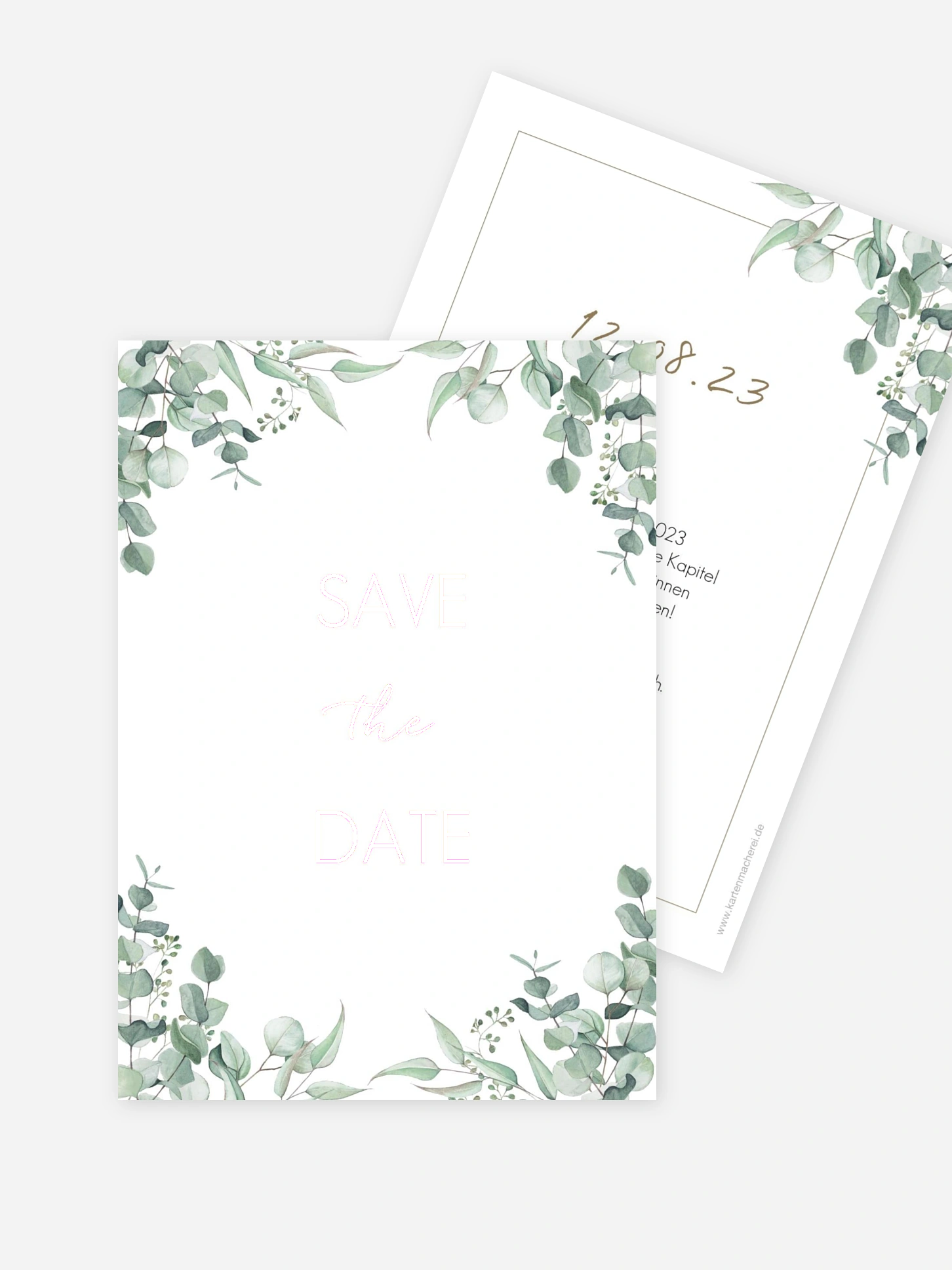 Save-the-Date Karte Soft Greenery