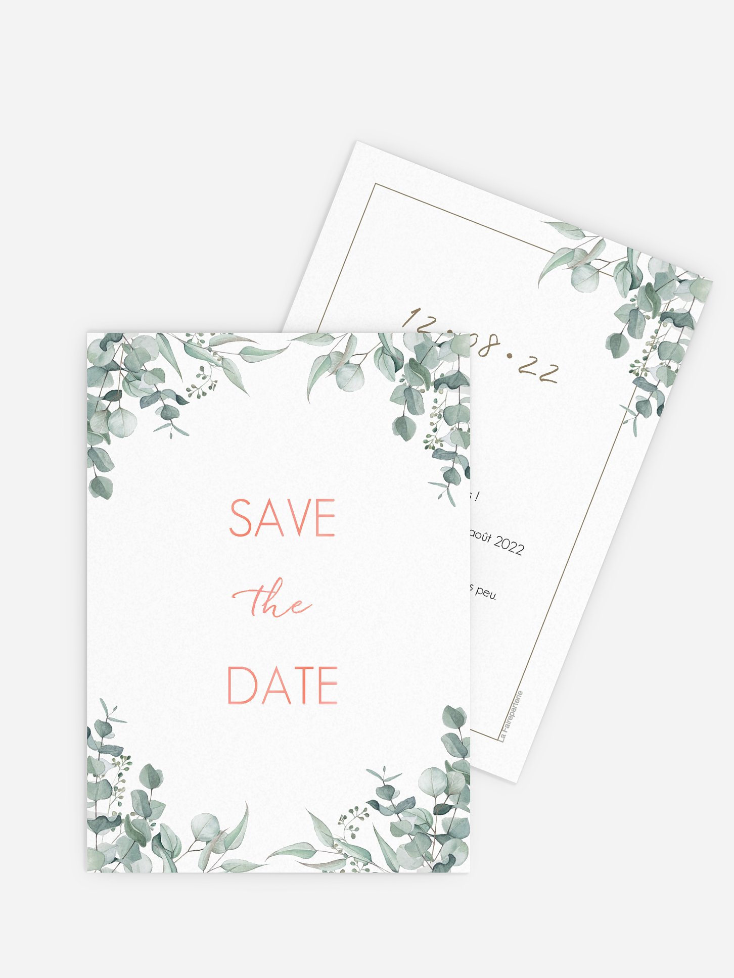 Save the date Soft Greenery