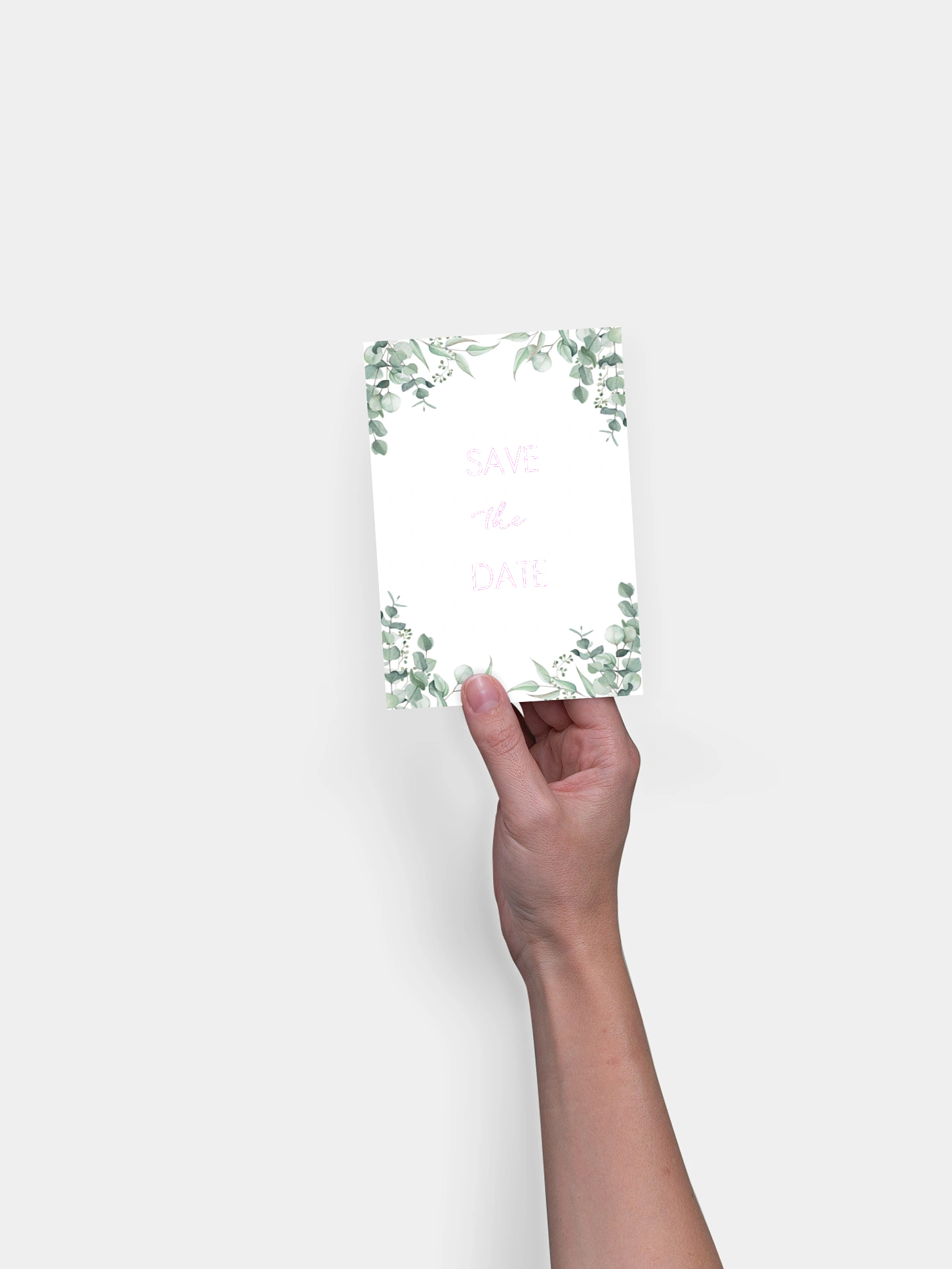 Save-the-Date Karte Soft Greenery