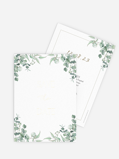 Save-the-Date Karte Soft Greenery