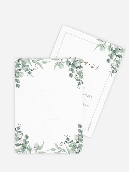 Save the date Soft Greenery