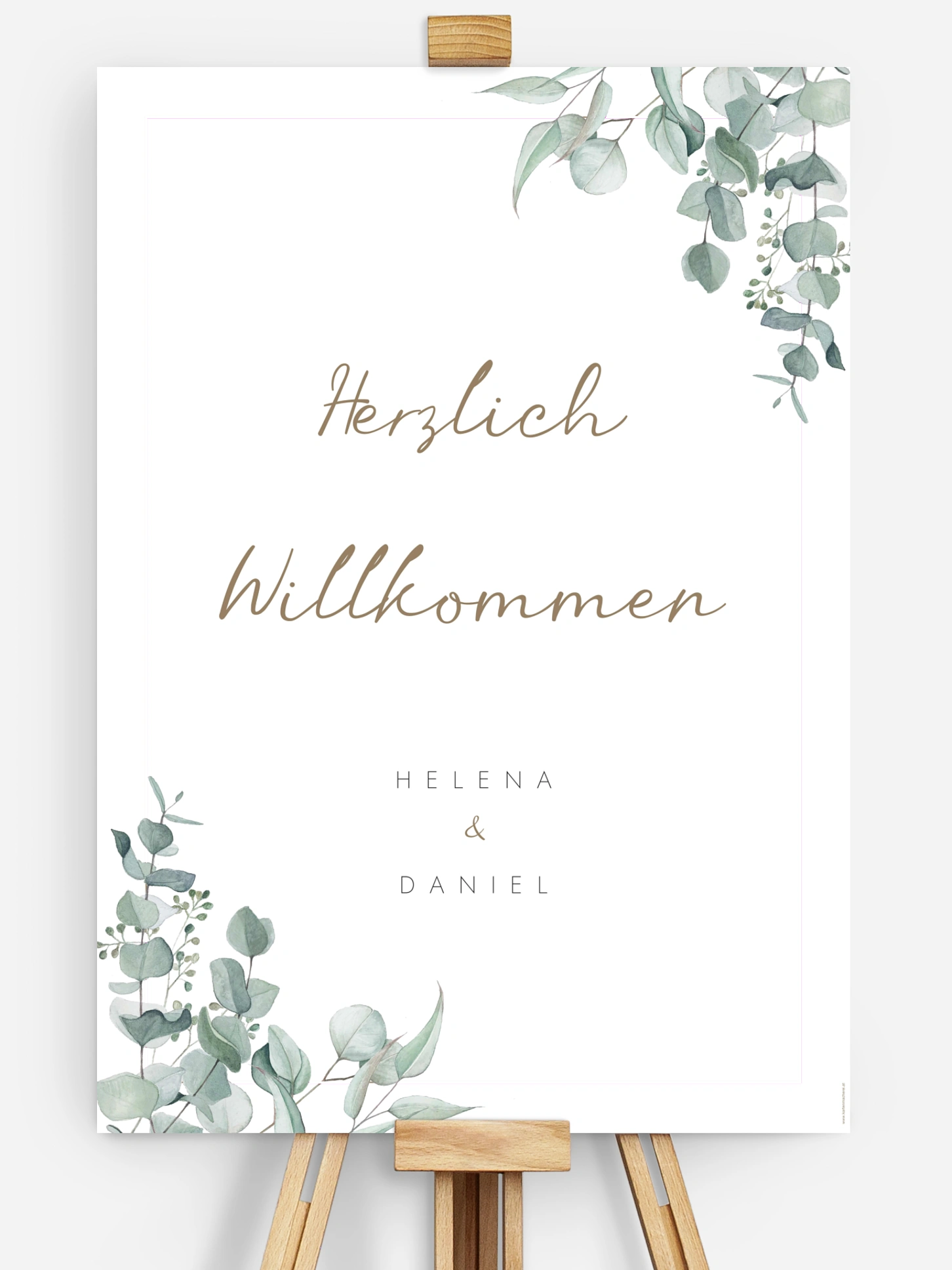 Willkommensschild Soft Greenery