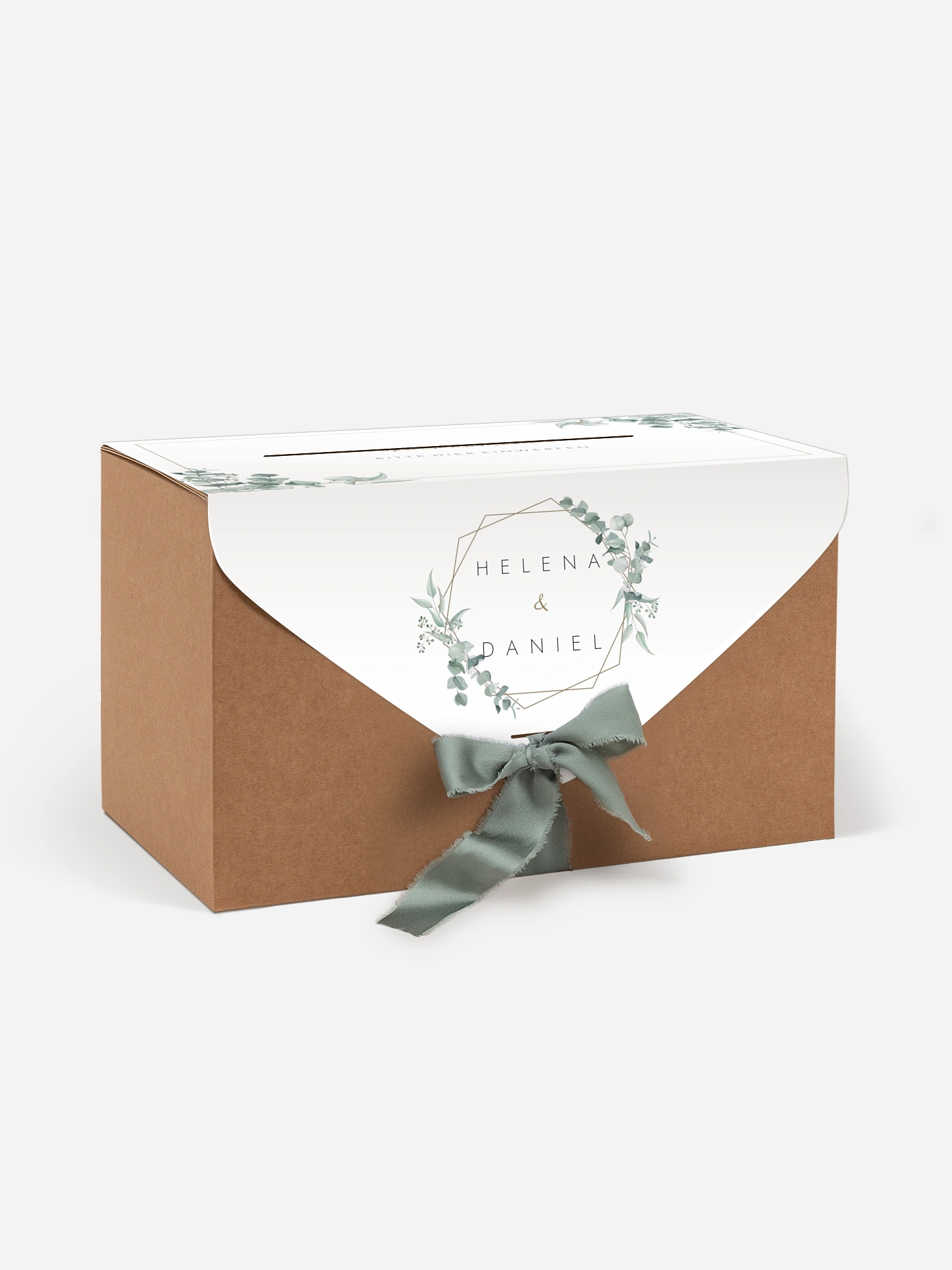 Kartenbox Hochzeit Soft Greenery