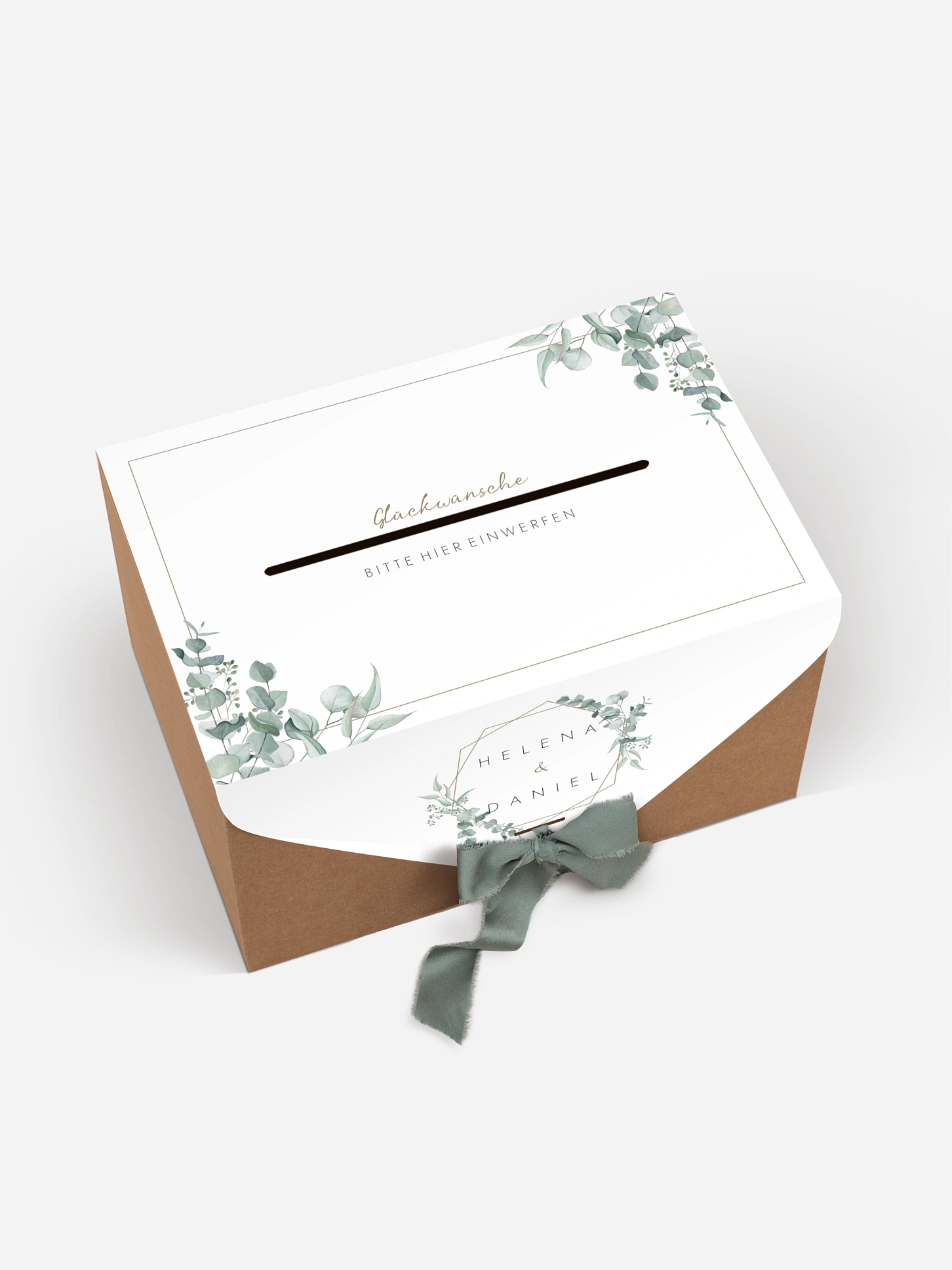 Kartenbox Hochzeit Soft Greenery