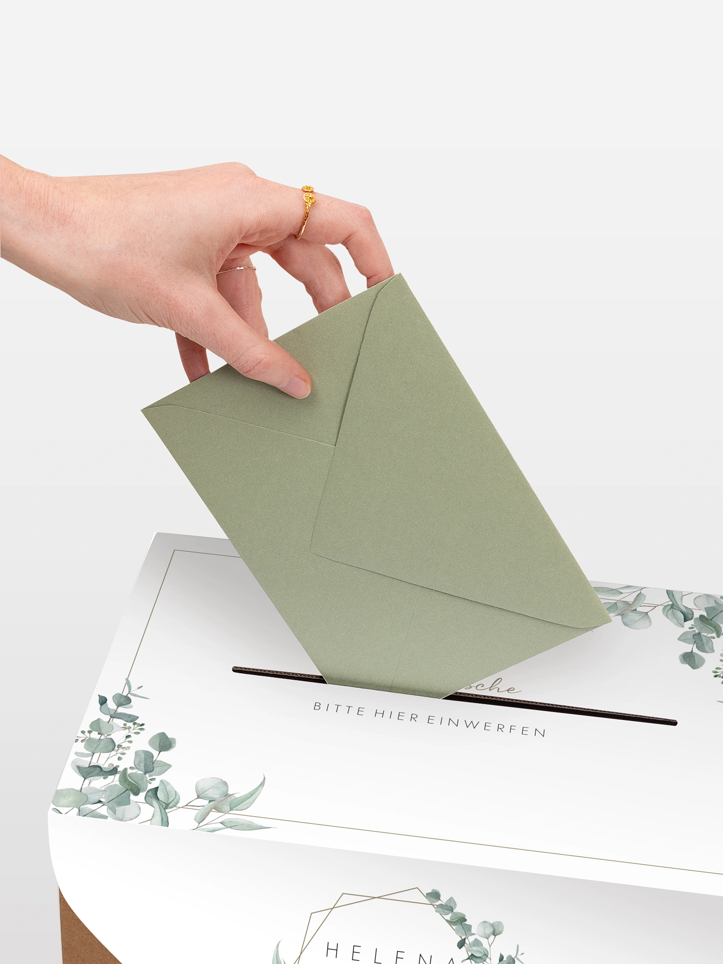 Kartenbox Hochzeit Soft Greenery