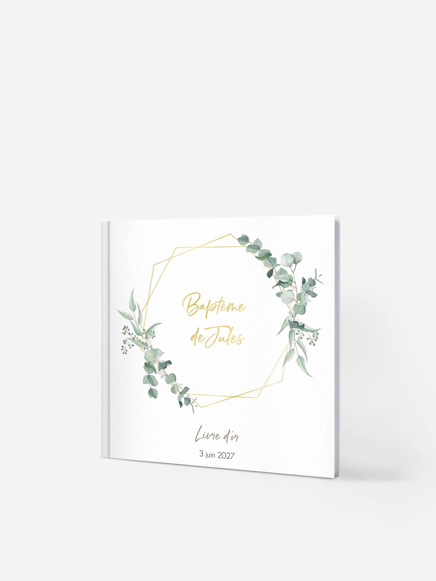 Livre d’or baptême Soft Greenery