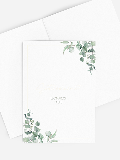 Kirchenheft Taufe Soft Greenery