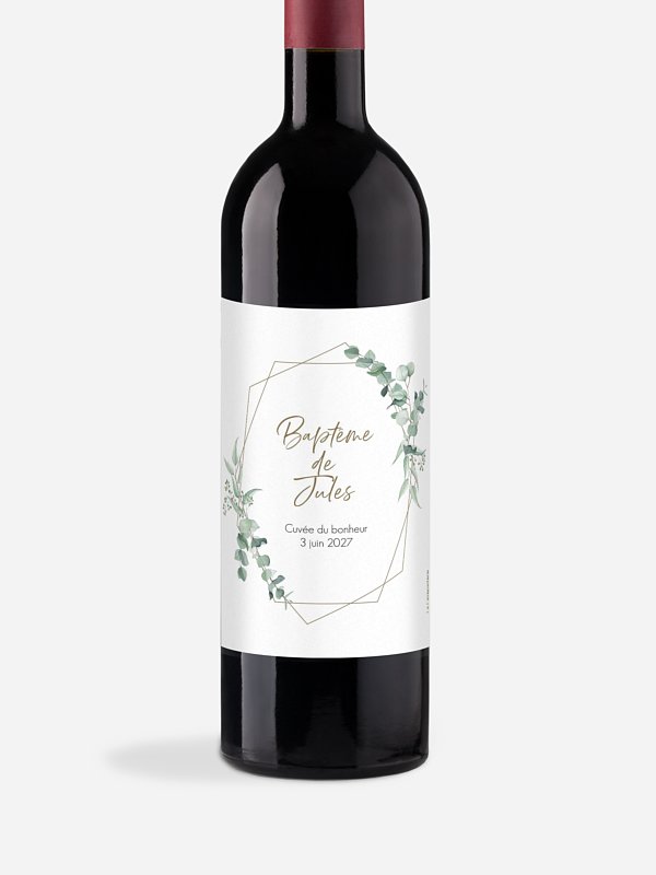 Étiquette pour bouteille Soft Greenery