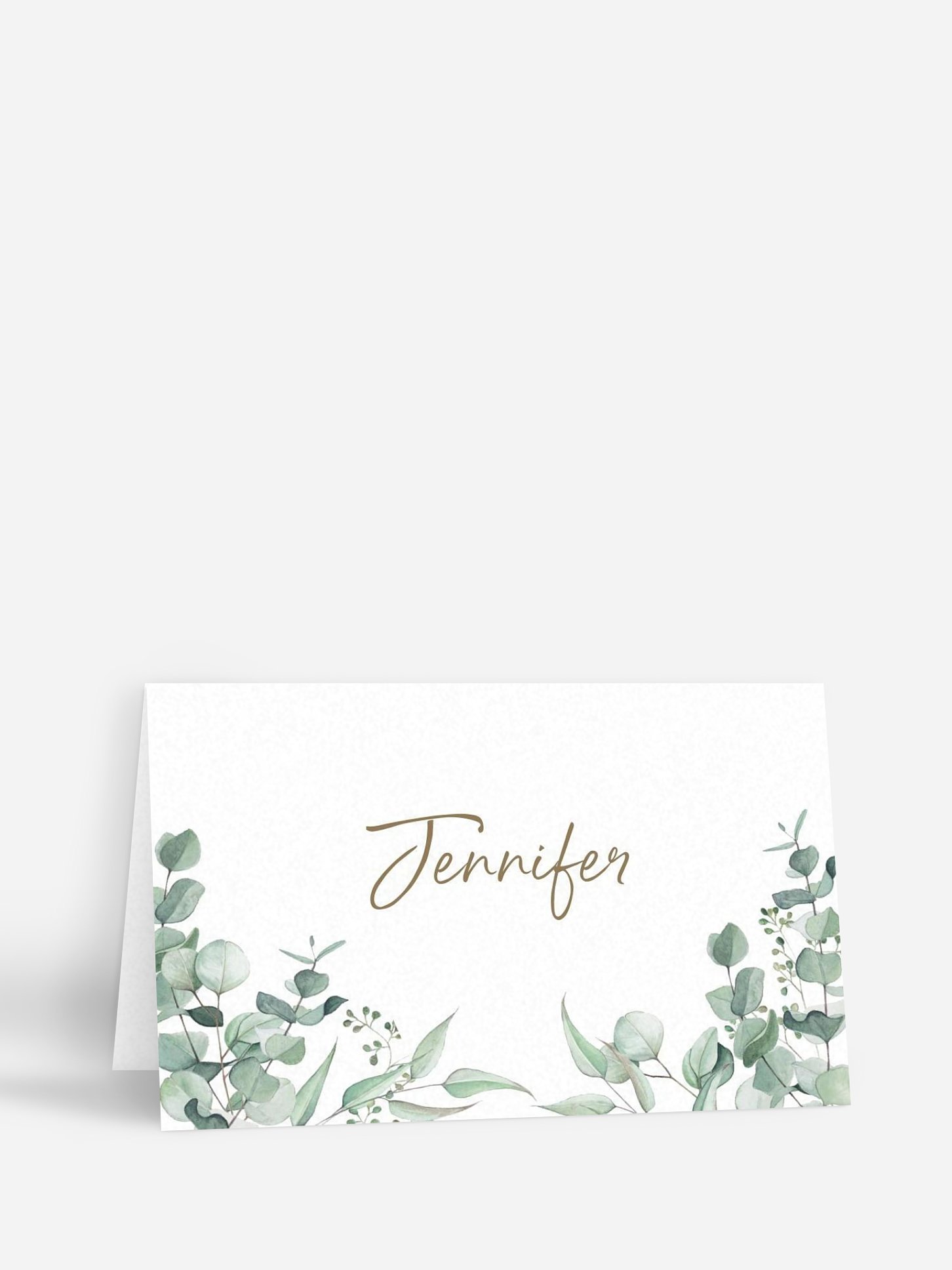 Marque-place baptême Soft Greenery