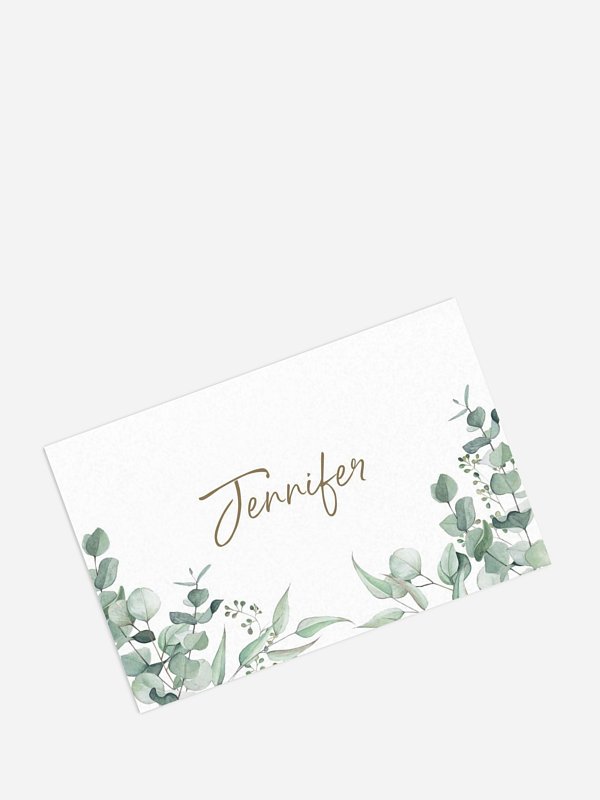 Marque-place baptême Soft Greenery