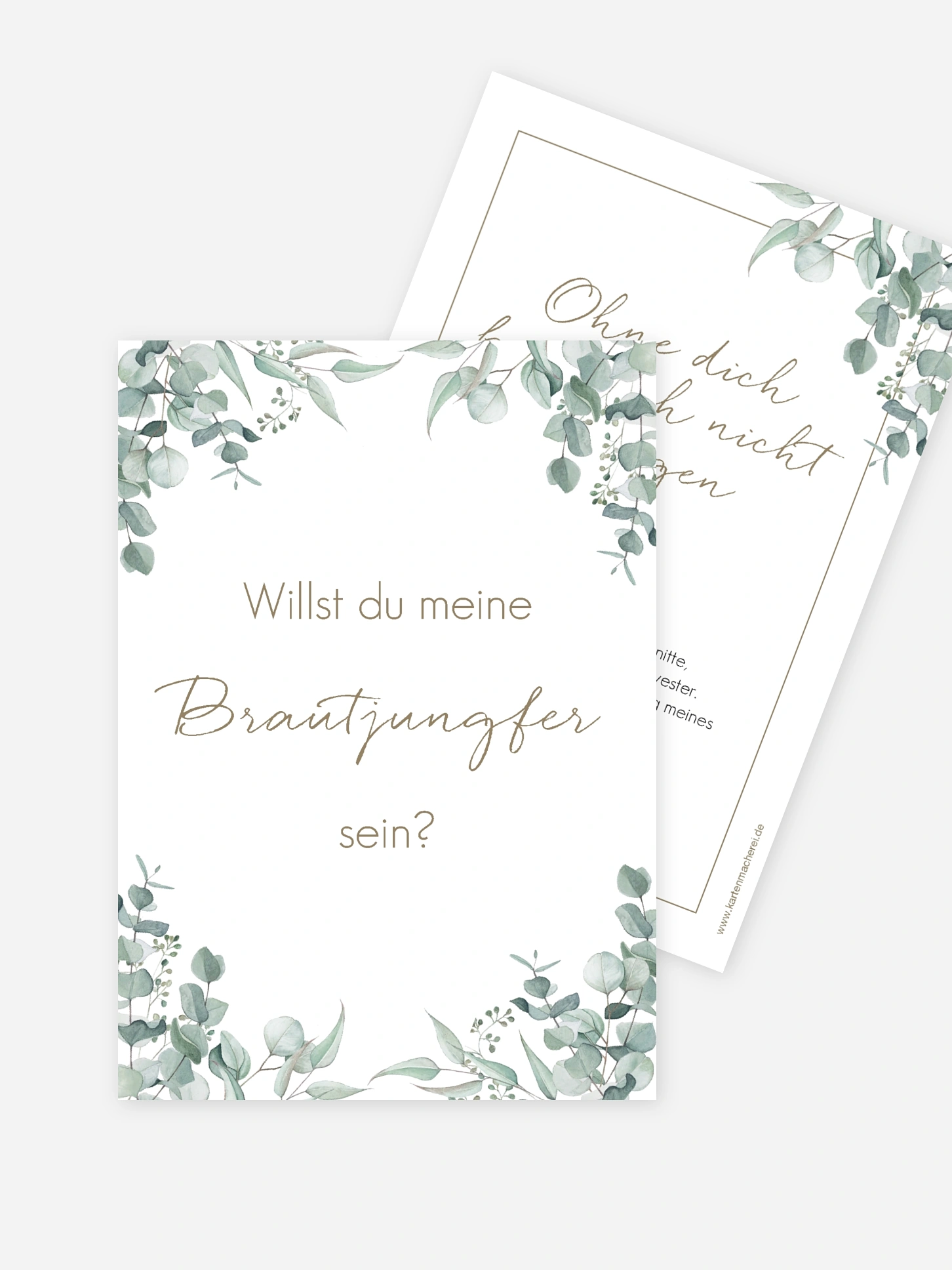 Trauzeugenkarten Soft Greenery